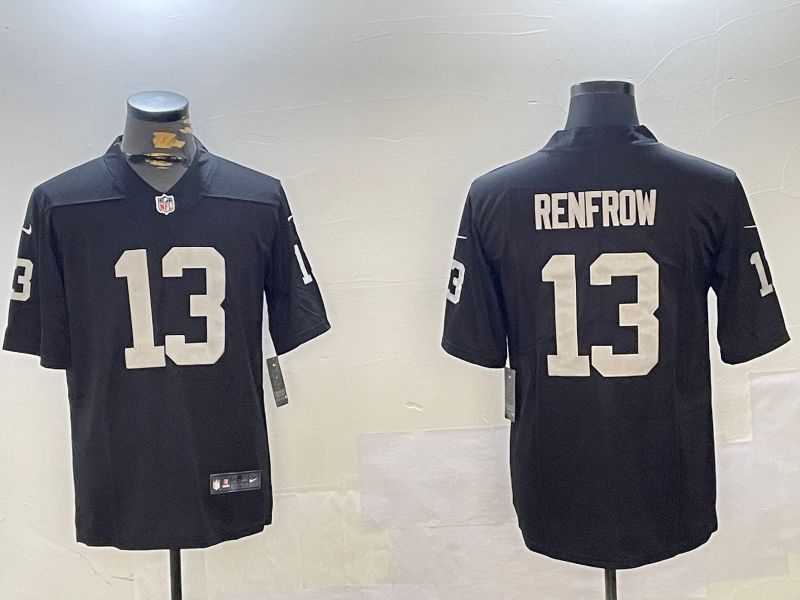 Men Oakland Raiders #13 Renfrow Black Second generation 2024 Nike Limited NFL Jersey style 1